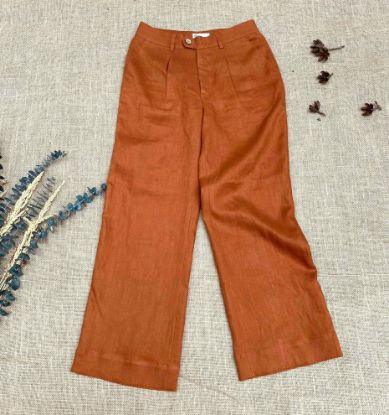 Ảnh của Quần dài 1 ly linen tưng Cam Đất 