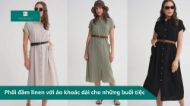 Phối đầm linen với áo khoác dài cho những buổi tiệc 